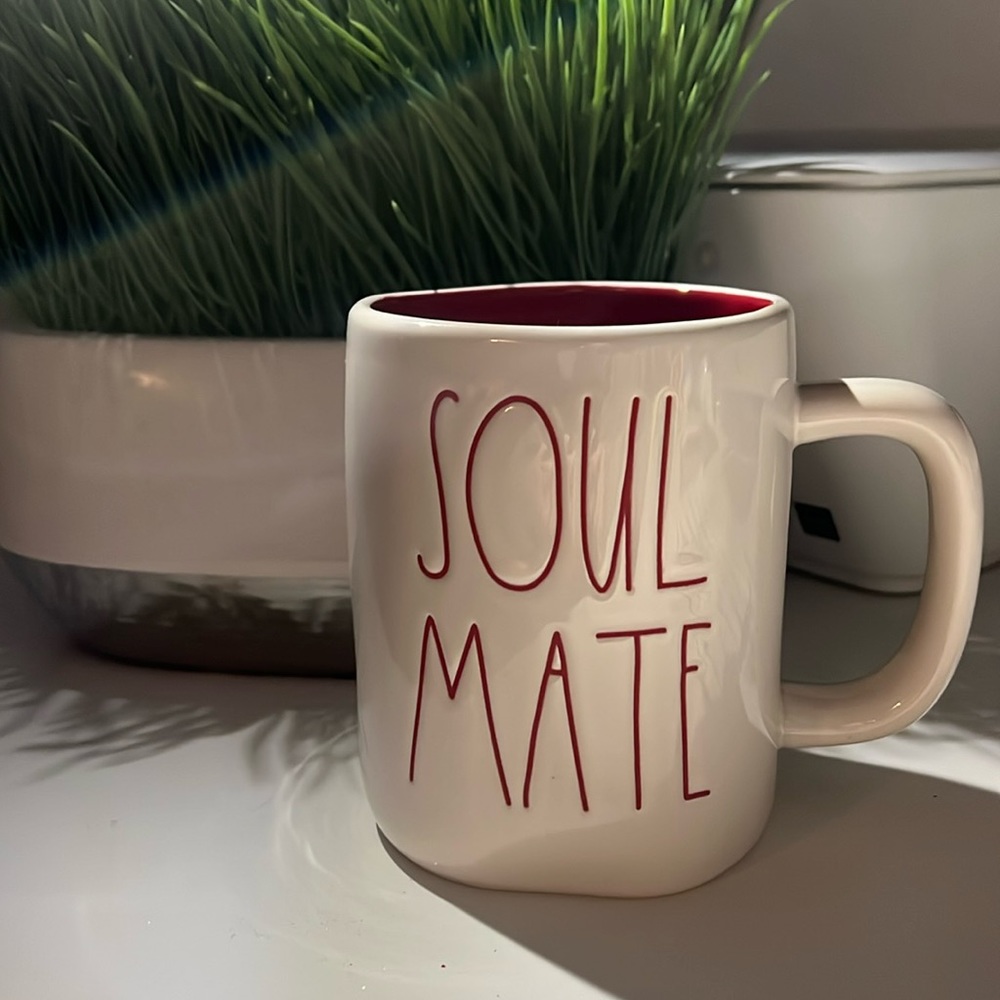 Rae Dunn Soul Mate Mug - Red and White